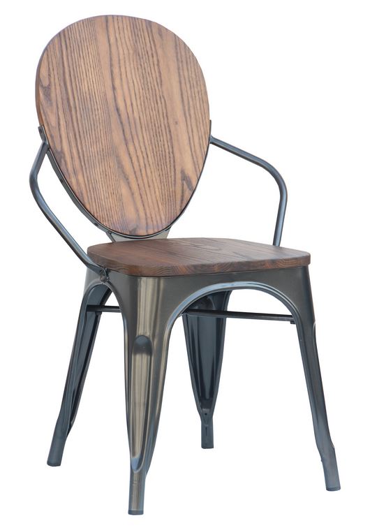 Charcoal Mixed Material Dining Chair (2400002)