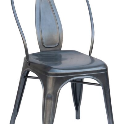Industrial Charcoal dining chair