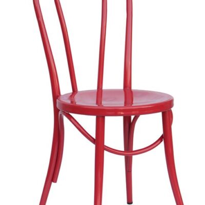 Bistro Steel Dining Chair in Red
