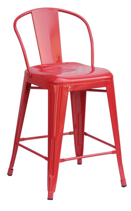 Red Round Back 24”Counter Stool (2410004)