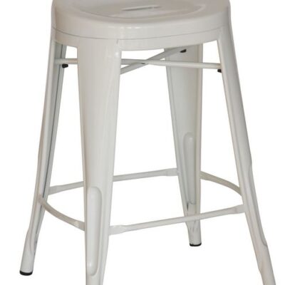 White contour counter stool